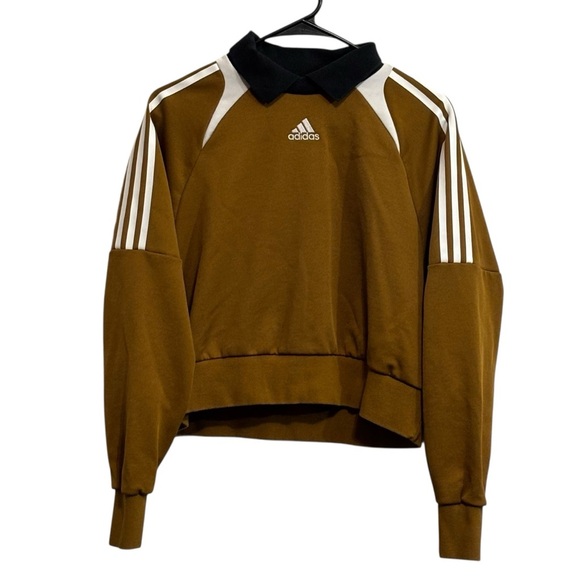 Women's Adidas House Of Tiro Suit Up Track Polo Collared Sweatshirt Sz Small - Picture 4 of 8